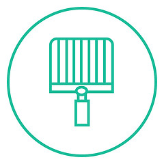 Image showing Empty barbecue grill grate line icon.