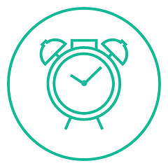 Image showing Alarm clock line icon.