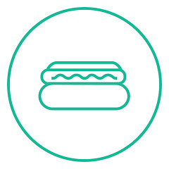 Image showing Hotdog line icon.