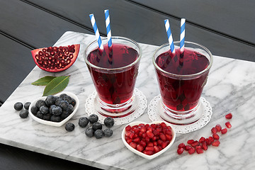 Image showing Blueberry and Pomegranate Juice Drink