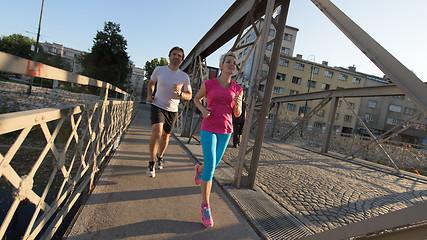 Image showing couple jogging