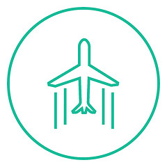 Image showing Cargo plane line icon.