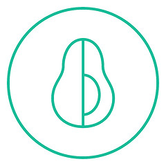 Image showing Avocado line icon.