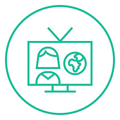 Image showing TV report line icon.