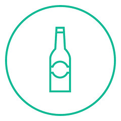 Image showing Glass bottle line icon.