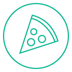 Image showing Pizza slice line icon.