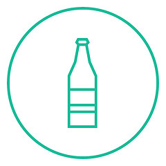 Image showing Glass bottle line icon.