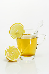 Image showing Hot lemon tea