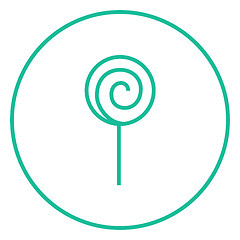 Image showing Spiral lollipop line icon.