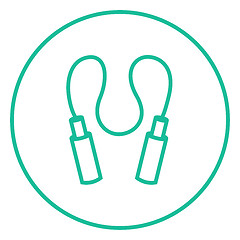 Image showing Jumping rope line icon.