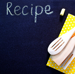 Image showing black board for recipe