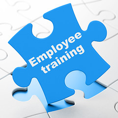 Image showing Studying concept: Employee Training on puzzle background