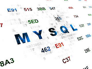 Image showing Database concept: MySQL on Digital background