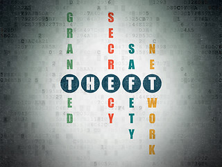 Image showing Privacy concept: Theft in Crossword Puzzle