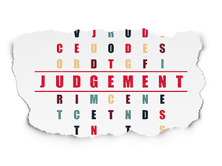 Image showing Law concept: Judgement in Crossword Puzzle