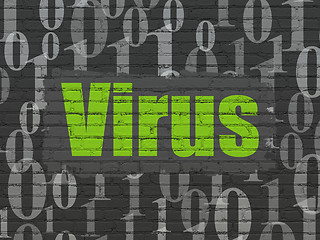 Image showing Protection concept: Virus on wall background