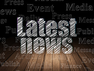 Image showing News concept: Latest News in grunge dark room