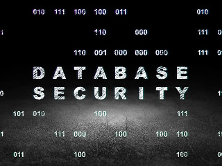 Image showing Database concept: Database Security in grunge dark room