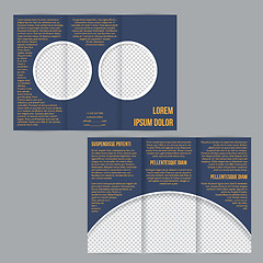 Image showing Tri-fold flyer brochure with photo containers