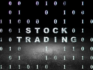Image showing Business concept: Stock Trading in grunge dark room