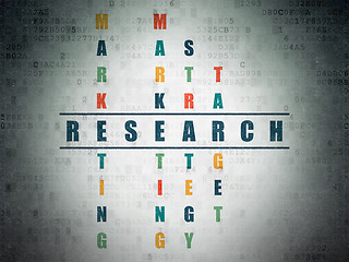 Image showing Advertising concept: Research in Crossword Puzzle