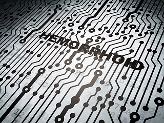 Image showing Healthcare concept: circuit board with Hemorrhoid