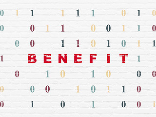 Image showing Business concept: Benefit on wall background