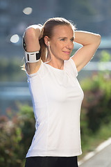 Image showing jogging woman portrait