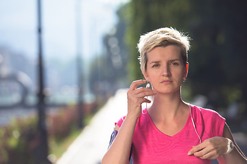 Image showing jogging woman portrait