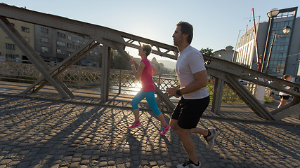 Image showing couple jogging