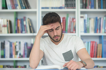 Image showing student study  in school library