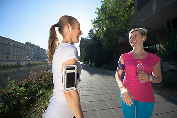 Image showing congratulate and happy to finish morning workout