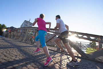 Image showing couple jogging