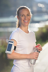 Image showing jogging woman portrait