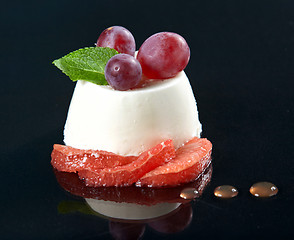 Image showing fresh panna cotta dessert