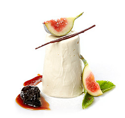 Image showing fresh panna cotta dessert