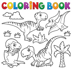 Image showing Coloring book dinosaur theme 8