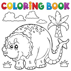 Image showing Coloring book dinosaur theme 6