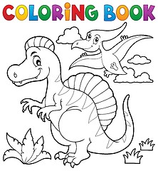 Image showing Coloring book dinosaur theme 2