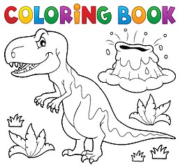 Image showing Coloring book dinosaur topic 1