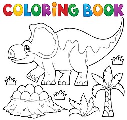 Image showing Coloring book dinosaur topic 3