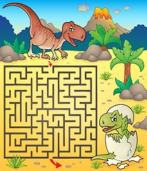 Image showing Maze 3 with dinosaur theme 2