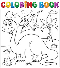 Image showing Coloring book dinosaur theme 3