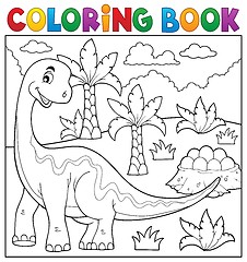 Image showing Coloring book dinosaur topic 6