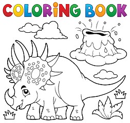 Image showing Coloring book dinosaur topic 2