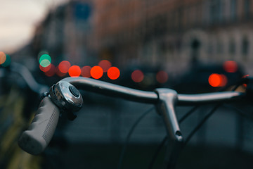 Image showing the bike stands on city street