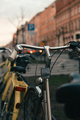 Image showing the bike stands on city street