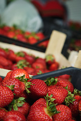 Image showing strawberry rests in a box