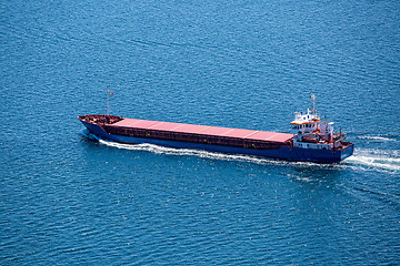 Image showing Cargo Ship Sailing in the Atlantic Ocean