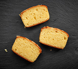 Image showing freshly baked biscuit cake slices